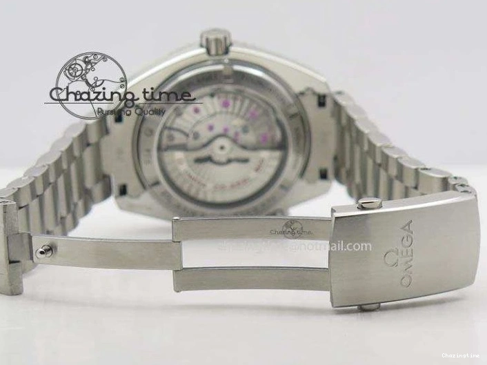 1218 Planet Ocean GMT 43.5mm V6F Goodplanet Orange Marker Blue Dial On SS Bracelet A ModernLook 8215